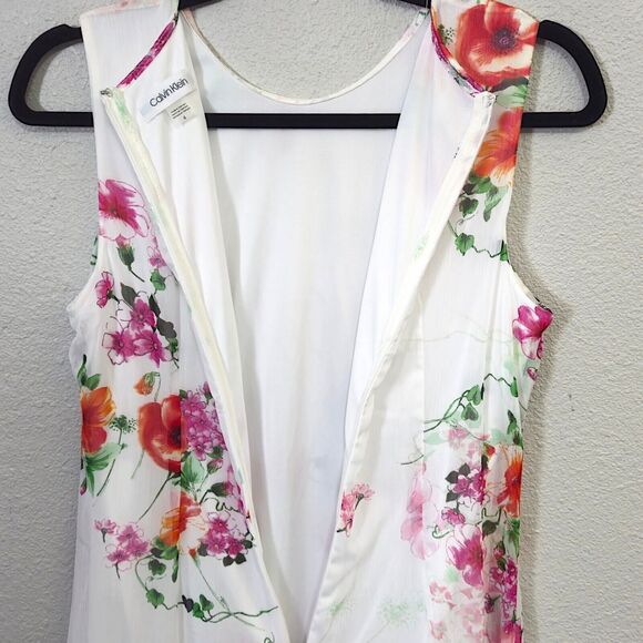 NEW Calvin Klein Women’s Dress Size 4 Maxi Floral Summer Romantic Gardencore - Picture 5 of 11